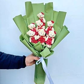Peluş Ayıcık Buketi 7'li - Sevimli Ayıcıklarla Özel Hediye