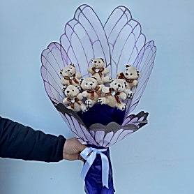 Payonlu Ayıcık Buketi - 6 Adet